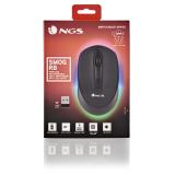 NGS - SMOG-RB ratón Juego Ambidextro RF Wireless + Bluetooth Óptico 2400 DPI