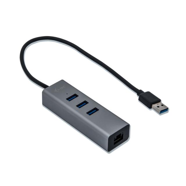 i-tec - Metal USB 3.0 HUB 3 Port + Gigabit Ethernet Adapter