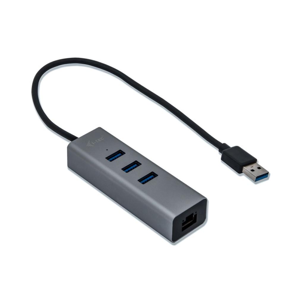 i-tec - Metal USB 3.0 HUB 3 Port + Gigabit Ethernet Adapter