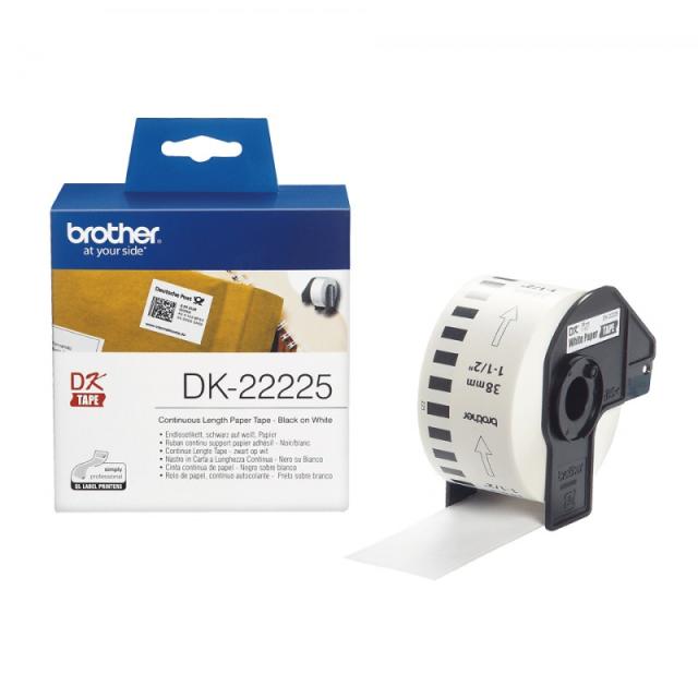 Brother - DK-22225 cinta para impresora de etiquetas Negro sobre blanco DK-22225 - Pack de 3 unidades