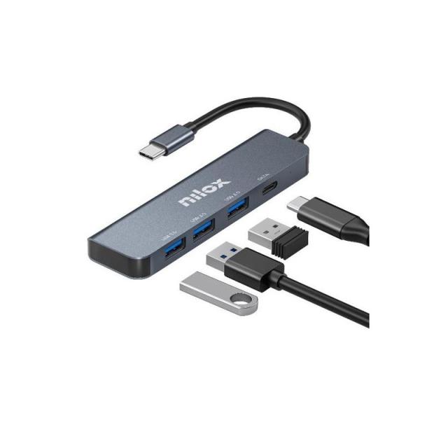 Nilox - HUB USB C 3XUSB 3.0 1XUSBC