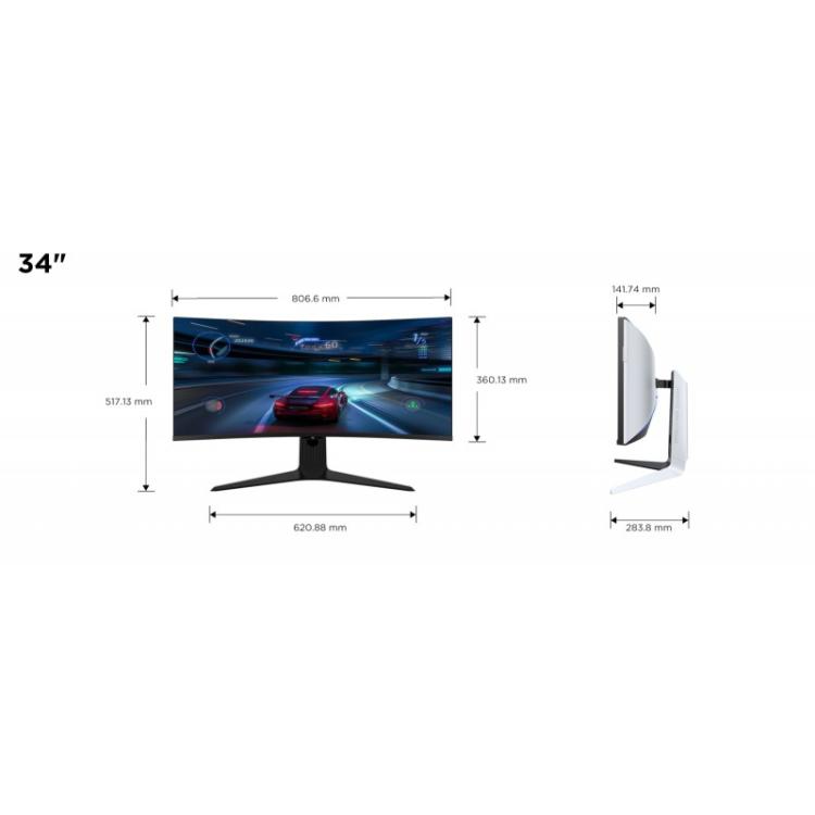 TCL - R83 34R83Q pantalla para PC 94 cm (37") 3440 x 1440 Pixeles LED Negro, Blanco