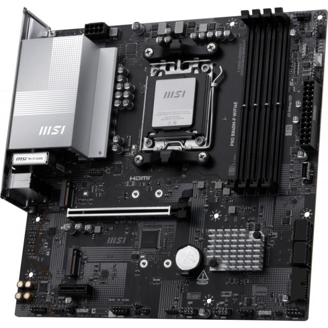 MSI - PRO B840M-P WIFI6E placa base AMD B840 Zócalo AM5 micro ATX
