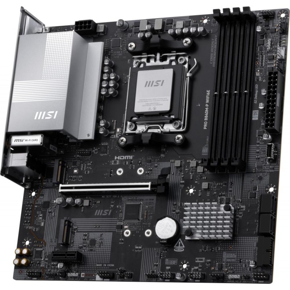 MSI - PRO B840M-P WIFI6E placa base AMD B840 Zócalo AM5 micro ATX