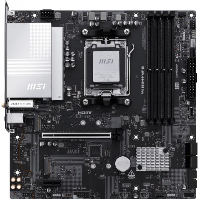 MSI - PRO B840M-P WIFI6E placa base AMD B840 Zócalo AM5 micro ATX