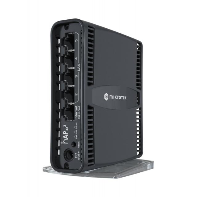 Mikrotik - hAP ax2 router inalámbrico Gigabit Ethernet Doble banda (2,4 GHz / 5 GHz) Negro