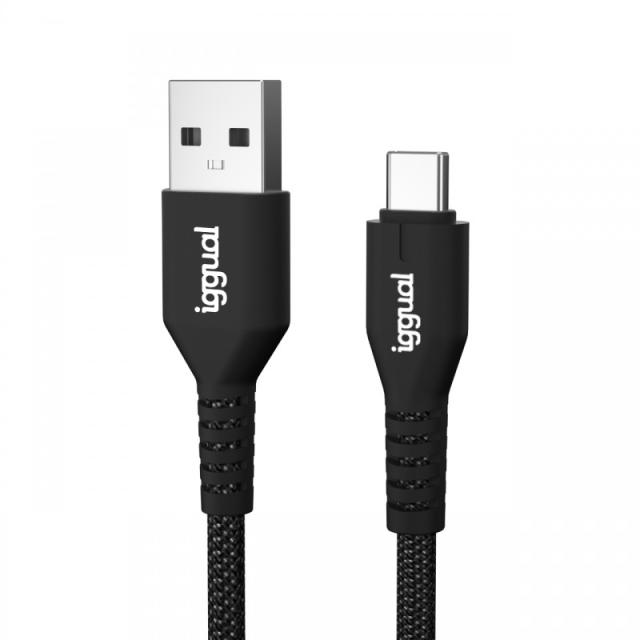 iggual - Cable USB-A a tipo C 3A 180 cm trenzado