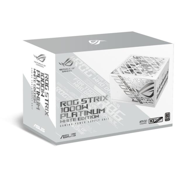ASUS - ROG -STRIX-1000P-GAMING-WHITE unidad de fuente de alimentación 1000 W 20+4 pin ATX ATX Blanco