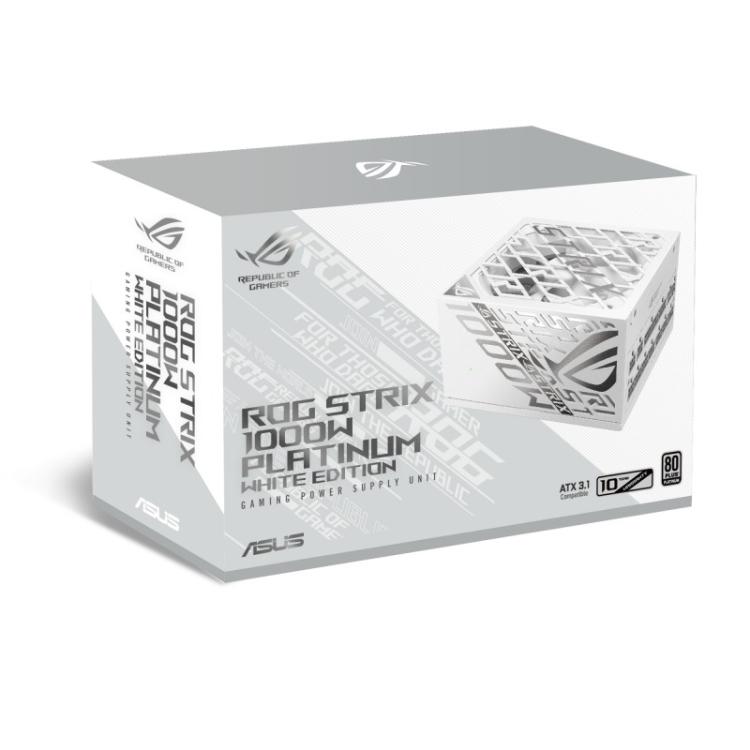 ASUS - ROG -STRIX-1000P-GAMING-WHITE unidad de fuente de alimentación 1000 W 20+4 pin ATX ATX Blanco
