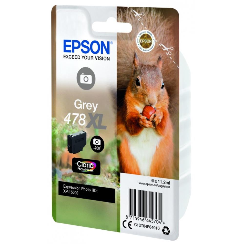 Epson - Squirrel Singlepack Grey 478XL Claria Photo HD Ink
