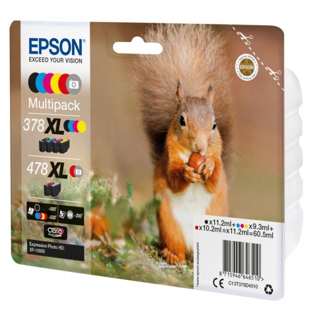 Epson - Squirrel Multipack 6-colours 378XL / 478XL Claria Photo HD Ink