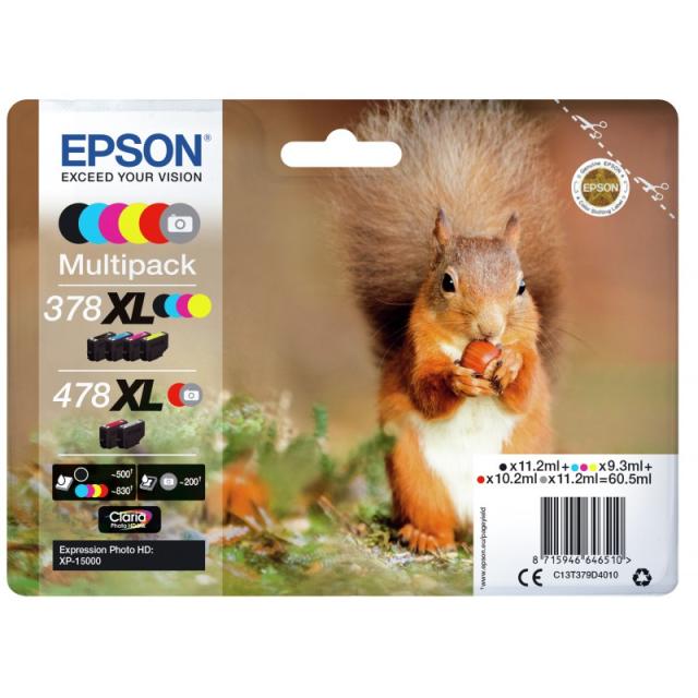 Epson - Squirrel Multipack 6-colours 378XL / 478XL Claria Photo HD Ink