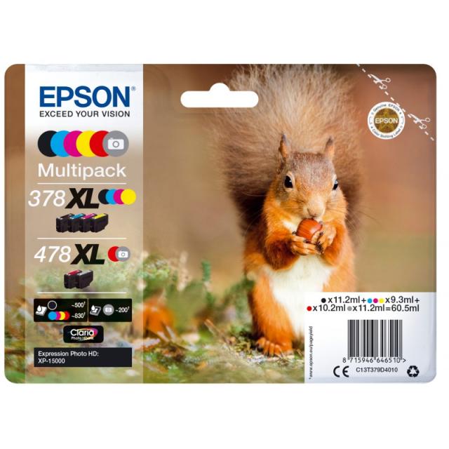 Epson - Squirrel Multipack 6-colours 378XL / 478XL Claria Photo HD Ink