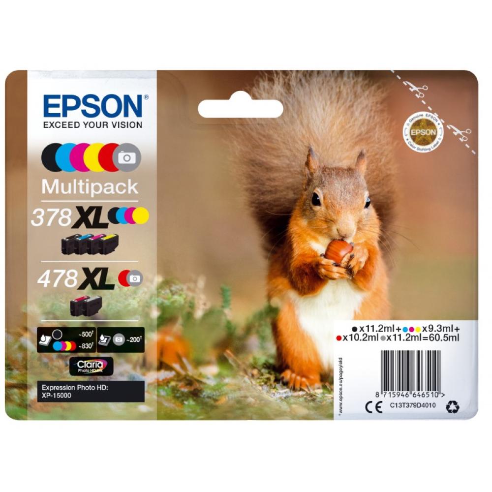 Epson - Squirrel Multipack 6-colours 378XL / 478XL Claria Photo HD Ink