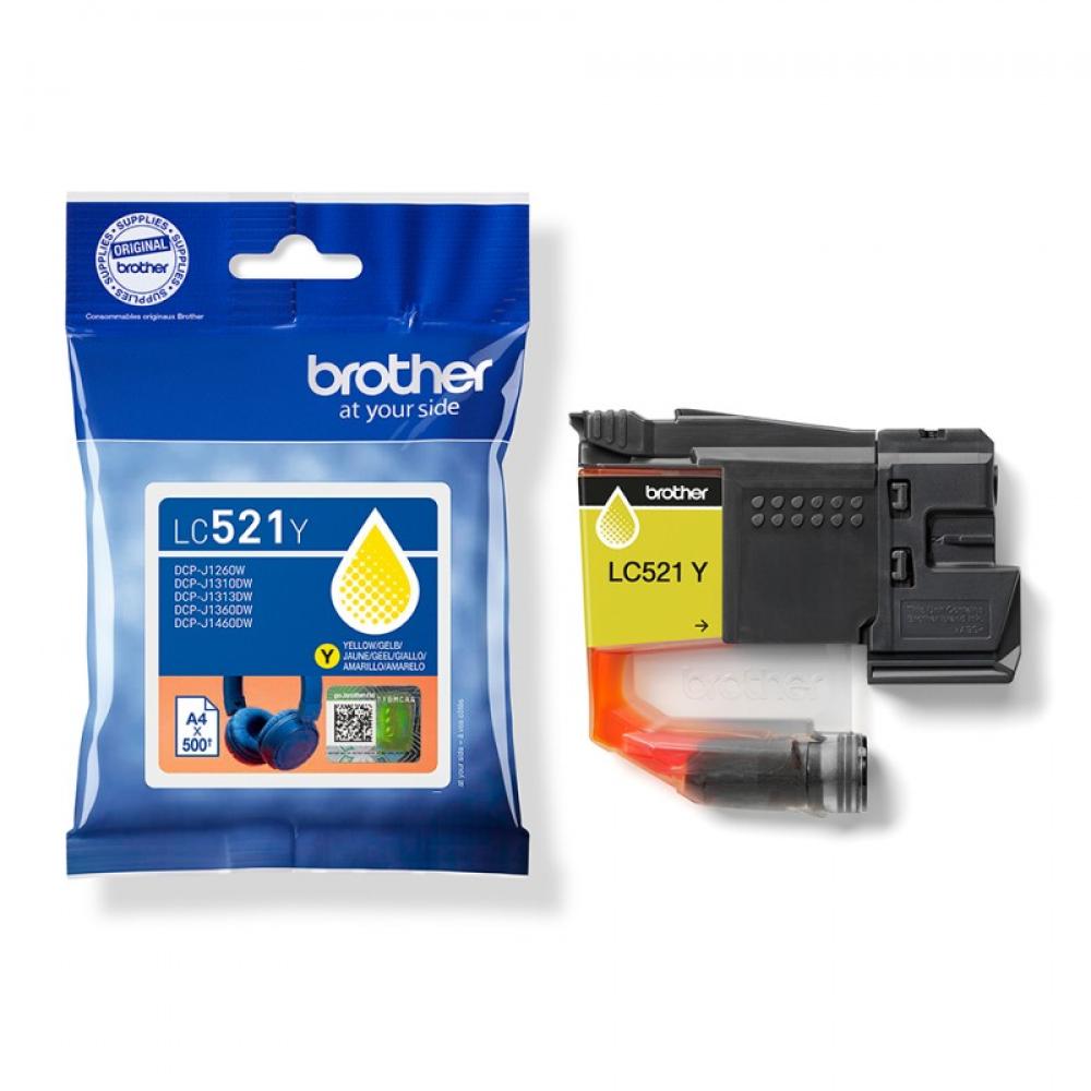 Brother - LC521Y cartucho de tinta 1 pieza(s) Original Amarillo