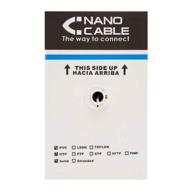 Nanocable - Cable Red RJ45 Cat.5e UTP Rigido AWG24 Exterior, 305 M