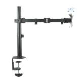 TooQ - Soporte de Mesa Giratorio e Inclinable para Pantalla (Monitor / TV Plasma / LCD / LED) 13"-32", de Un Brazo, max 8 kg, Ne