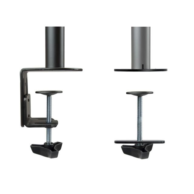 TooQ - Soporte de Mesa Giratorio e Inclinable para Pantalla (Monitor / TV Plasma / LCD / LED) 13"-32", de Un Brazo, max 8 kg, Ne