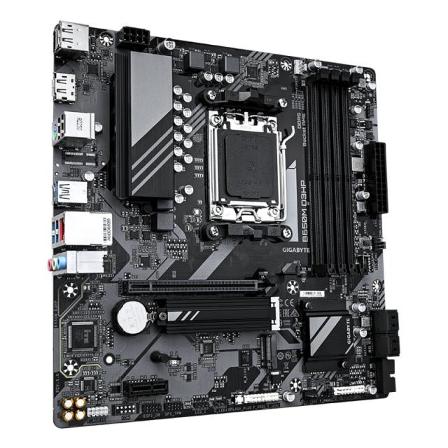 GIGABYTE - B650M D3HP Placa base - AMD Ryzen serie 9000, VRM de 5+2+2 fases, hasta 7600 MHz DDR5 (OC), 2xPCIe 4.0 M.2, LAN 2,5 G
