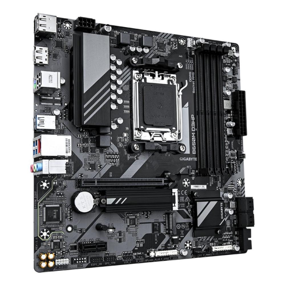 GIGABYTE - B650M D3HP Placa base - AMD Ryzen serie 9000, VRM de 5+2+2 fases, hasta 7600 MHz DDR5 (OC), 2xPCIe 4.0 M.2, LAN 2,5 G