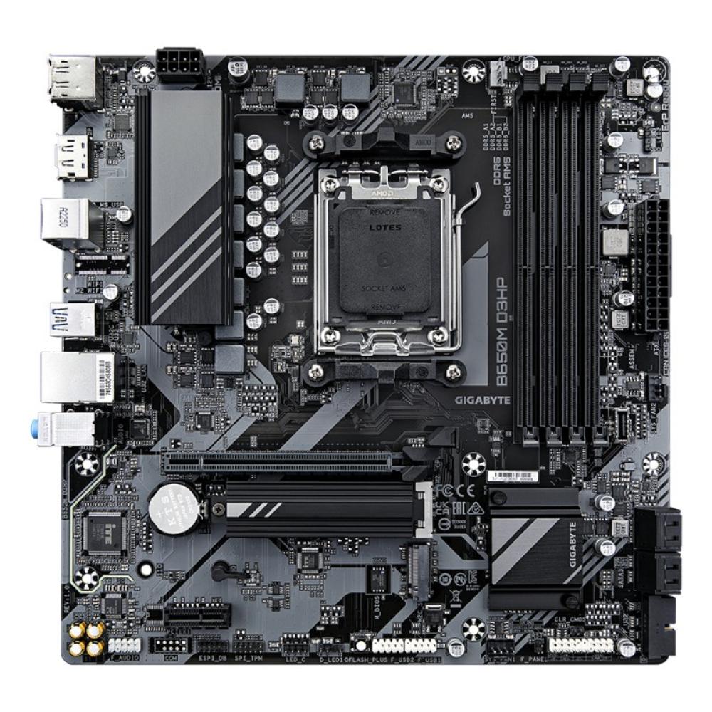 GIGABYTE - B650M D3HP Placa base - AMD Ryzen serie 9000, VRM de 5+2+2 fases, hasta 7600 MHz DDR5 (OC), 2xPCIe 4.0 M.2, LAN 2,5 G