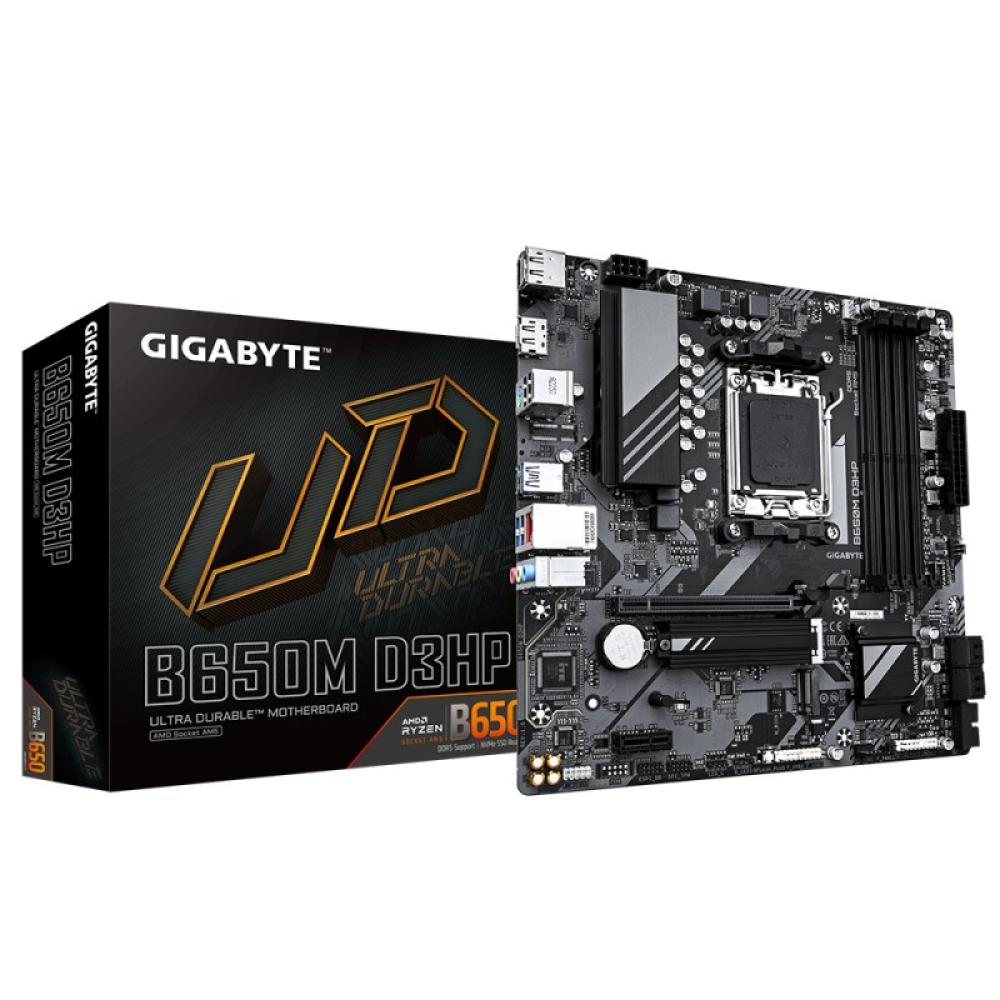 GIGABYTE - B650M D3HP Placa base - AMD Ryzen serie 9000, VRM de 5+2+2 fases, hasta 7600 MHz DDR5 (OC), 2xPCIe 4.0 M.2, LAN 2,5 G