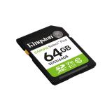Kingston Technology - 64 GB SDXC Canvas Select Plus Gen3 100 MB/s C10 UHS-I U1 V10
