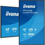 iiyama - LH4375UHS-B2AG pantalla de señalización Pantalla plana para señalización digital 108 cm (42.5") LCD Wifi 500 cd / m² 4K