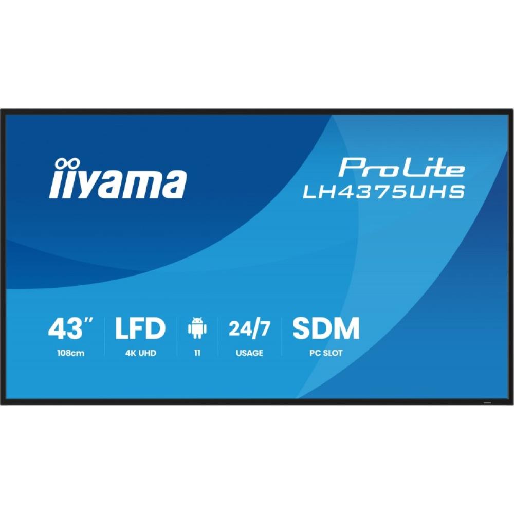 iiyama - LH4375UHS-B2AG pantalla de señalización Pantalla plana para señalización digital 108 cm (42.5") LCD Wifi 500 cd / m² 4K