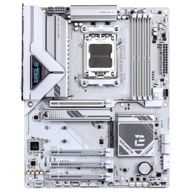 GIGABYTE - B850 EAGLE WIFI7 ICE Placa base - Procesadores AMD Ryzen serie 9000, VRM digital de 8+2+2 fases, hasta 8200 MHz DDR5