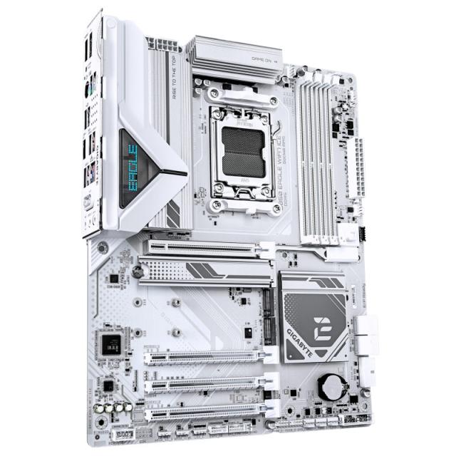 GIGABYTE - B850 EAGLE WIFI7 ICE Placa base - Procesadores AMD Ryzen serie 9000, VRM digital de 8+2+2 fases, hasta 8200 MHz DDR5