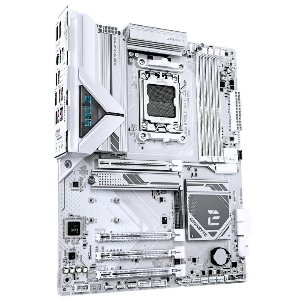 GIGABYTE - B850 EAGLE WIFI7 ICE Placa base - Procesadores AMD Ryzen serie 9000, VRM digital de 8+2+2 fases, hasta 8200 MHz DDR5
