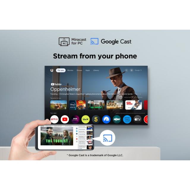 TCL - P7K 43P7K Televisor 109,2 cm (43") 4K Ultra HD Smart TV Wifi Metálico 430 cd / m²