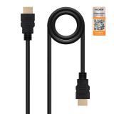 Nanocable - HDMI V2.0, 1m cable HDMI HDMI tipo A (Estándar) Negro