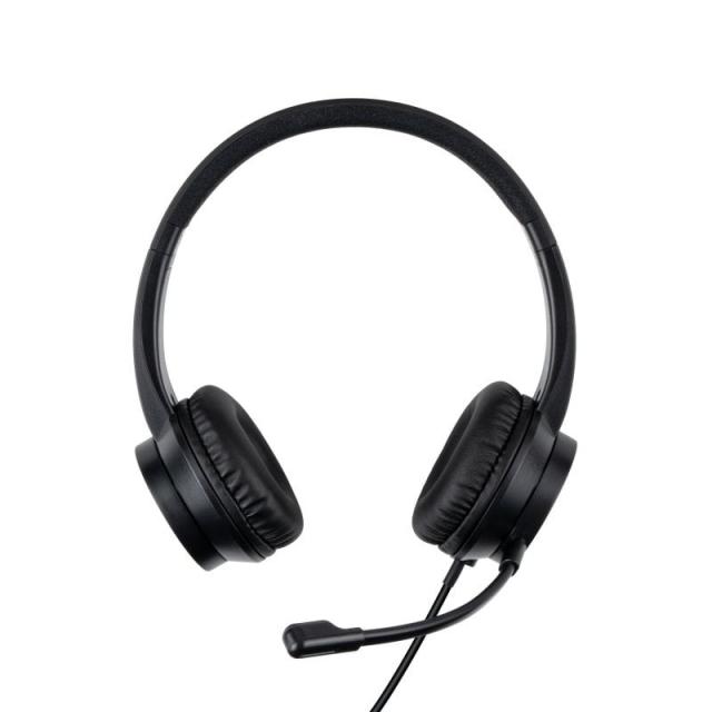 Lindy - 20439 auricular y casco Auriculares Alámbrico Diadema Oficina/Centro de llamadas USB Tipo C Negro