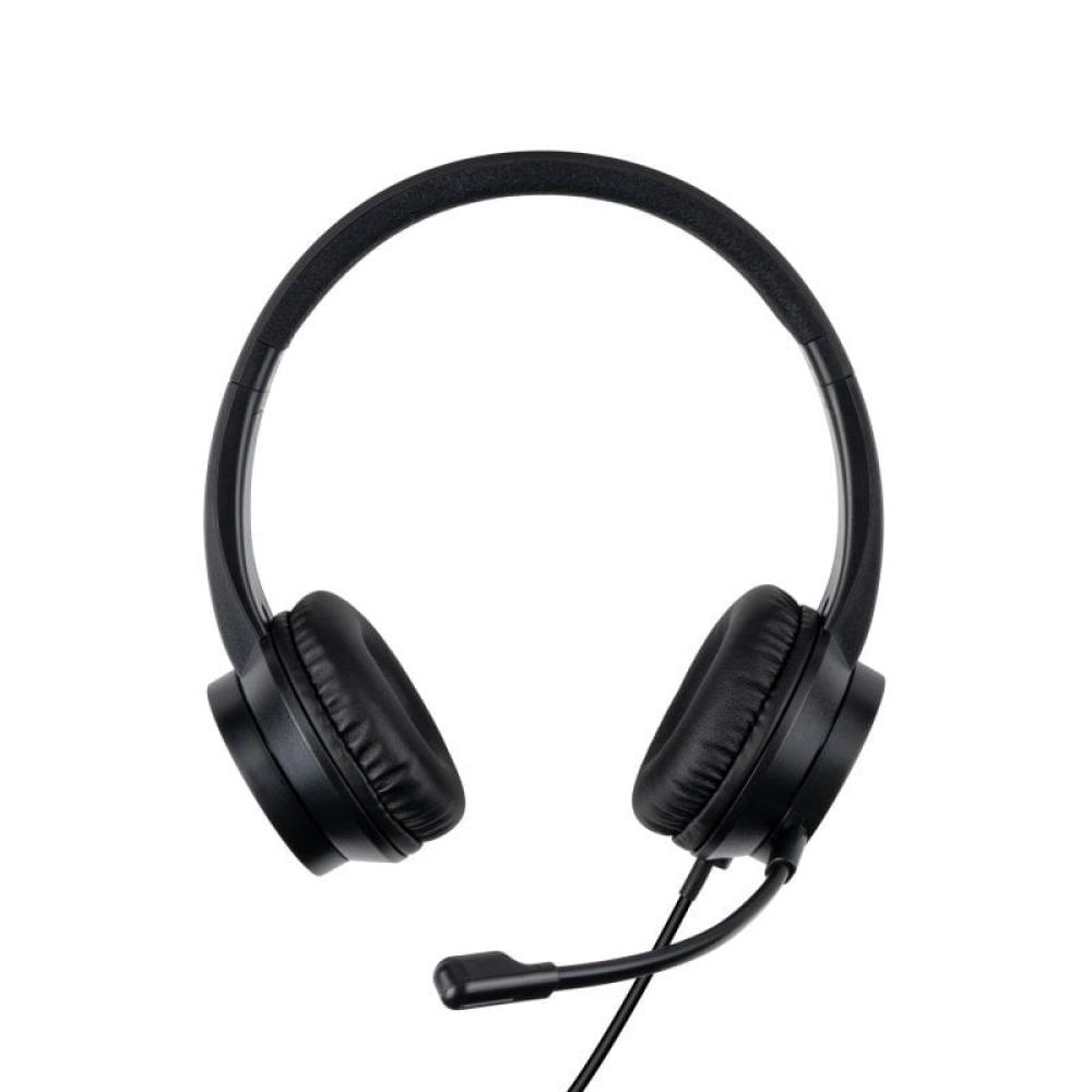 Lindy - 20439 auricular y casco Auriculares Alámbrico Diadema Oficina/Centro de llamadas USB Tipo C Negro