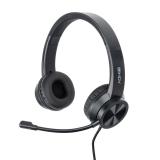 Lindy - 20439 auricular y casco Auriculares Alámbrico Diadema Oficina/Centro de llamadas USB Tipo C Negro