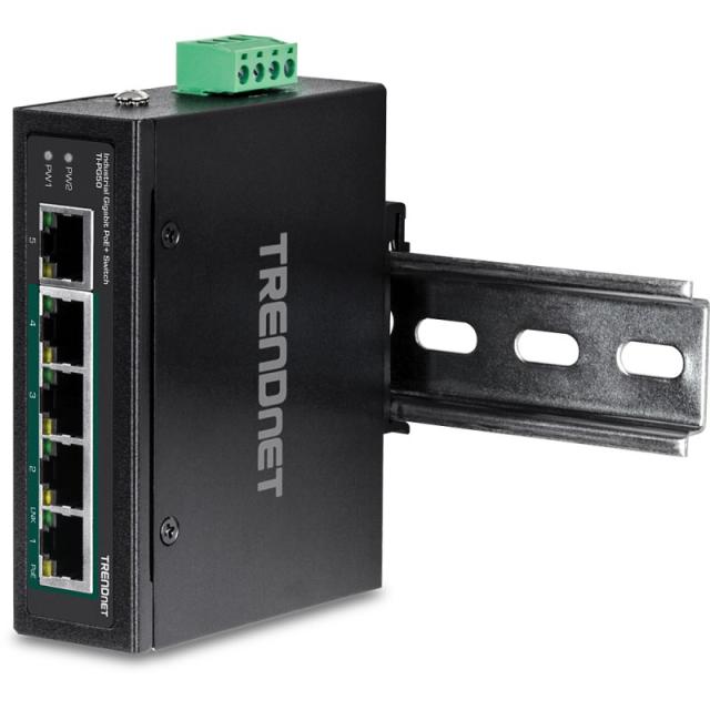 Trendnet - TI-PG50 switch No administrado Gigabit Ethernet (10/100/1000) Energía sobre Ethernet (PoE) Negro