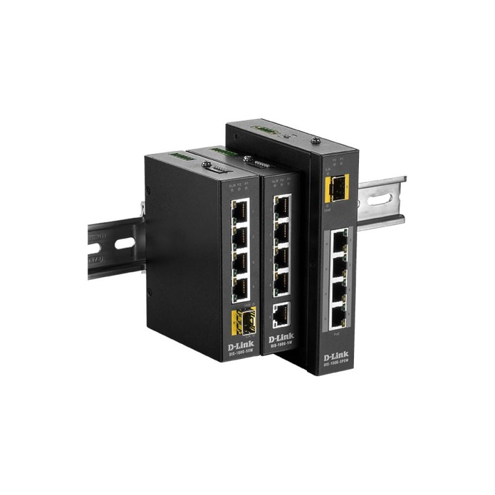 D-Link - DIS-100G-5PSW No administrado L2 Gigabit Ethernet (10/100/1000) Energía sobre Ethernet (PoE) Negro