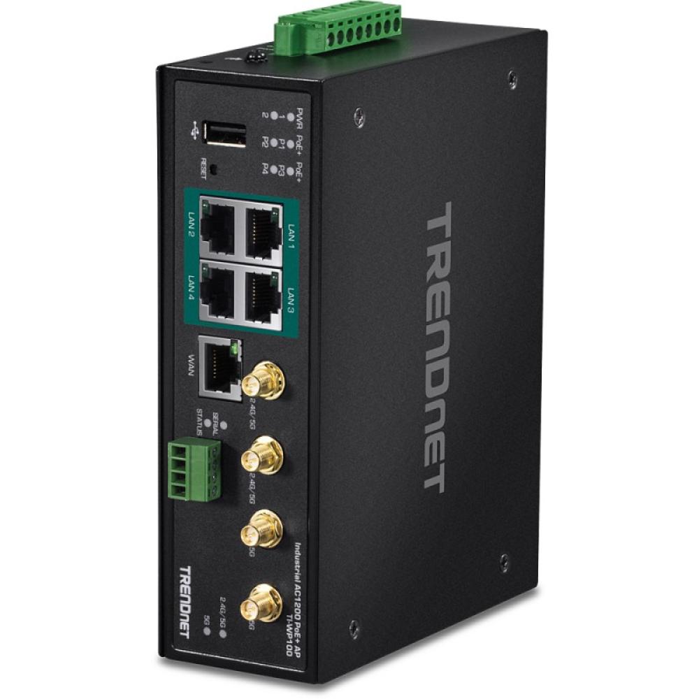Trendnet - TI-WP100 router inalámbrico Gigabit Ethernet Doble banda (2,4 GHz / 5 GHz) Negro
