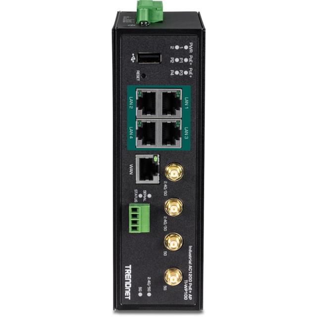 Trendnet - TI-WP100 router inalámbrico Gigabit Ethernet Doble banda (2,4 GHz / 5 GHz) Negro