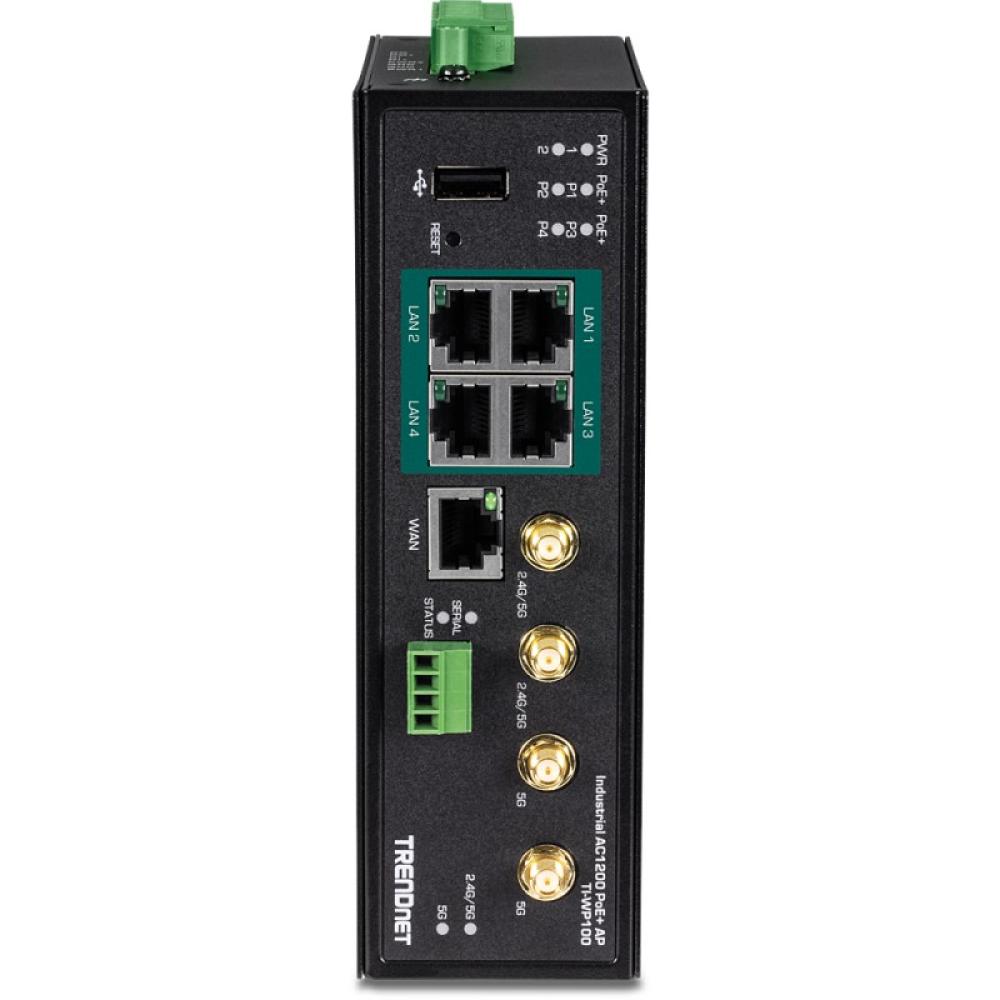 Trendnet - TI-WP100 router inalámbrico Gigabit Ethernet Doble banda (2,4 GHz / 5 GHz) Negro