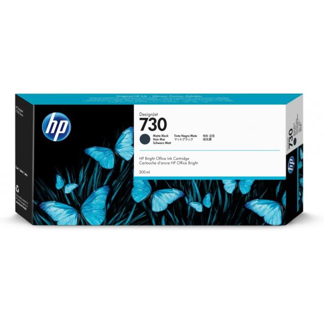 HP - Cartucho de tinta DesignJet 730 negro mate de 300 ml
