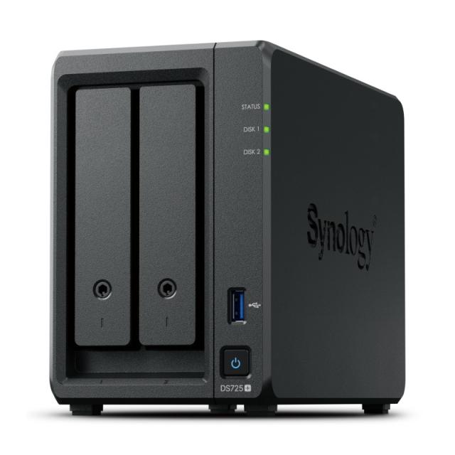 Synology - DiskStation DS725+ servidor de almacenamiento NAS Ryzen Embedded R1600 4 GB DDR4 0 TB Negro