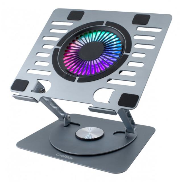 CoolBox - BASE REFRIGERADORA COOLAIR 1VRGB ALUMINIO PORTATIL 17.3"