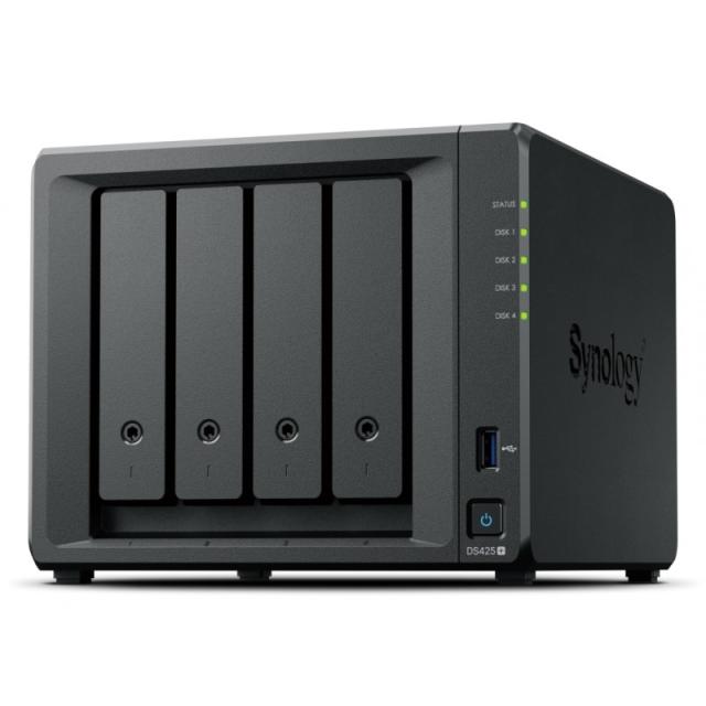 Synology - DiskStation DS425+ servidor de almacenamiento NAS Intel® Celeron® J4125 2 GB DDR4 0 TB Negro