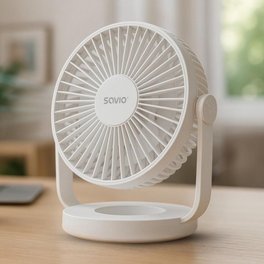 Savio - AD-01 WHITE ventilador Blanco