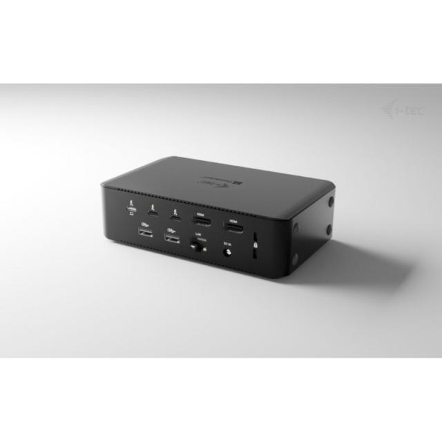 i-tec - Thunderbolt5 Quattro Display Docking Station, 5x USB, 2.5 GLAN + Power Delivery 140W