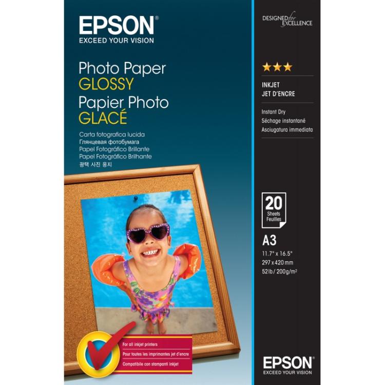 Epson - Photo Paper Glossy - A3 - 20 Hojas