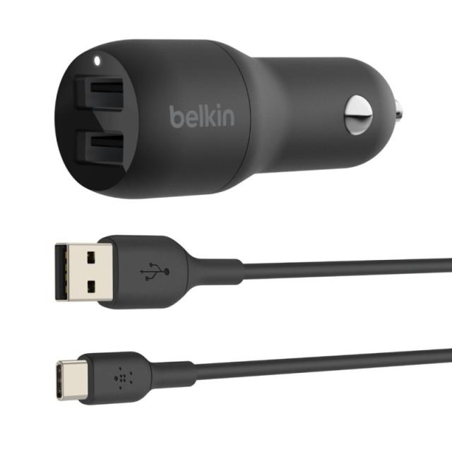 Belkin - Boost Charge Smartphone Negro Encendedor de cigarrillos Auto